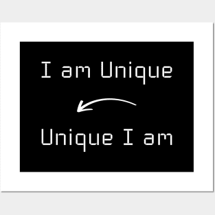 I am Unique T-Shirt mug apparel hoodie tote gift sticker pillow art pin Posters and Art